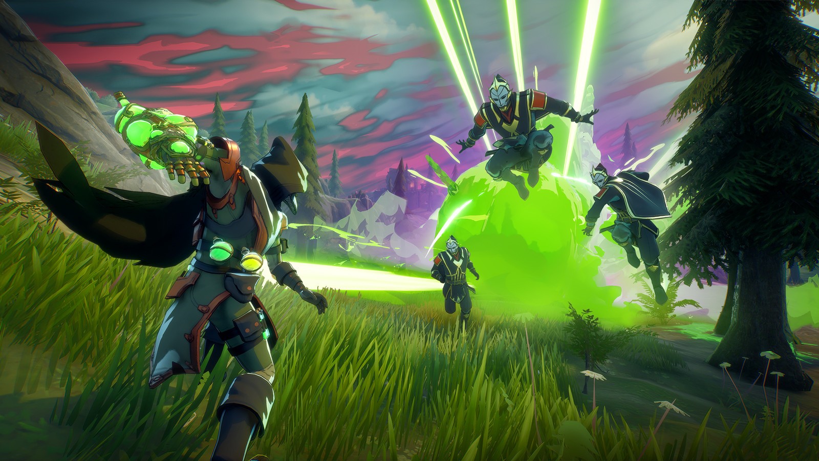 Elements colliding mid-fight in the Hollow Lands